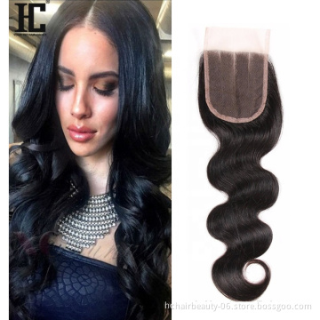 Wholesale Transparent Lace 130% 150% 180% 250% Density Brazilian 100% Virgin Human Hair Bundles Closure and Frontal